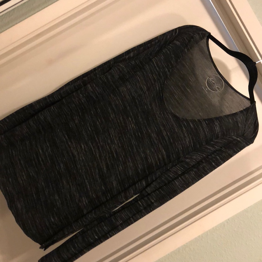 Black with white specks long sleeve top